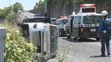 軽乗用車が横転…山陰道IC近くの交差点で車同士が衝突する事故　高齢男性を救急搬送か　|　BSSニュース | BSS山陰放送