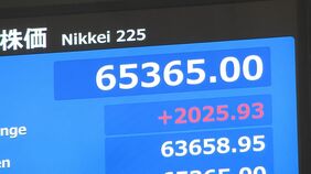 【速報】日経平均 6万5000円を突破 史上最高値を更新　一時2000円以上値上がり　米イラン戦闘終結への期待から|TBS NEWS DIG