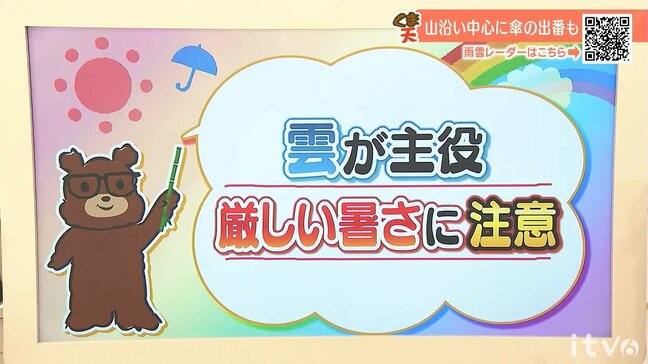 7日(火)は雲が主役も厳しい暑さに注意　愛媛|TBS NEWS DIG