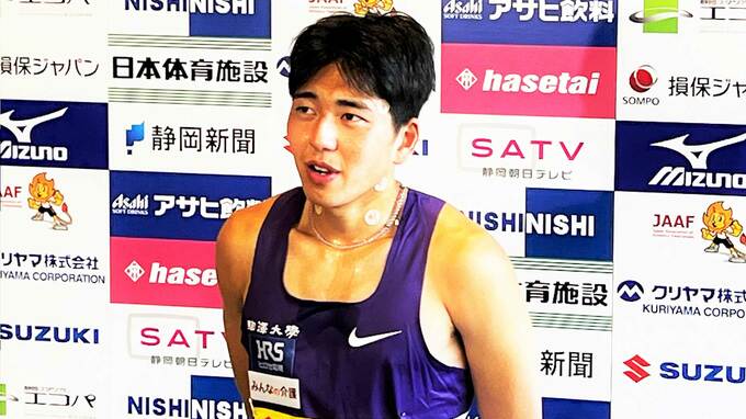 落合晃、男子800mで連覇達成！1分45秒16の大会新記録も世界陸上参加標準には0秒66届かず【陸上・静岡国際】|TBS NEWS DIG