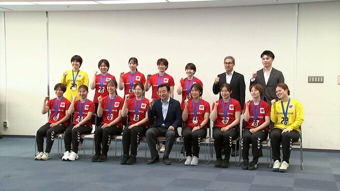 ハンドボールのリーグH・女子で初優勝のGiraSol kagawa　高松市長に優勝を報告【香川】|TBS NEWS DIG