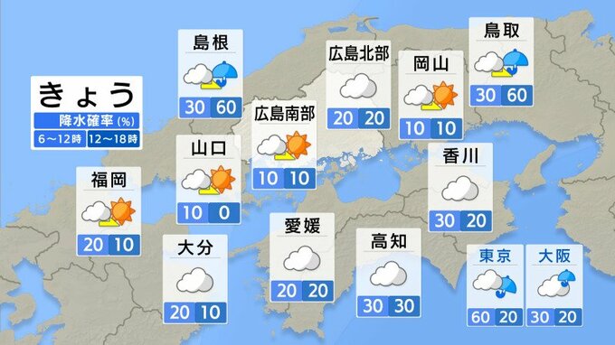 【きょう10/20(月)広島天気】ようやく“秋の兆し”　衣替えの準備はできていますか?　|　RCC NEWS | 広島ニュース | RCC中国放送