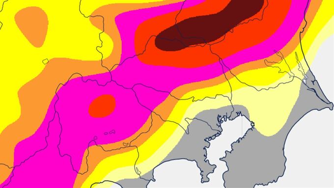 【関東甲信】15日昼過ぎ～夜遅くにかけ　雷を伴った激しい雨や非常に激しい雨の降る所が　警報級の可能性も　【雨と風のシミュレーション・発雷確率】|TBS NEWS DIG