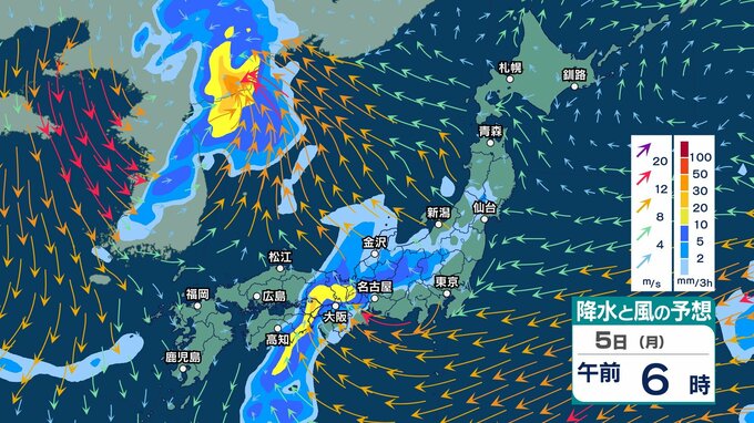 【 今後の雨 】1日(木)は北海道や東北などで雨　2日(金)～3日(土)は東・西日本で晴れる所も　4日(日)は福岡・広島で雨予想【5日(月)までの雨風シミュレーション・30日午後10時20分更新】|TBS NEWS DIG