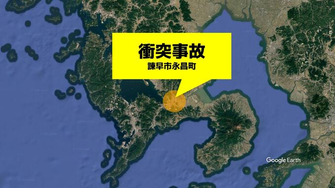 【全面通行止め】長崎・諫早市「永昌町交差点」付近で軽乗用車同士が衝突　3人救急搬送　大村方面2車線が通行止め|TBS NEWS DIG