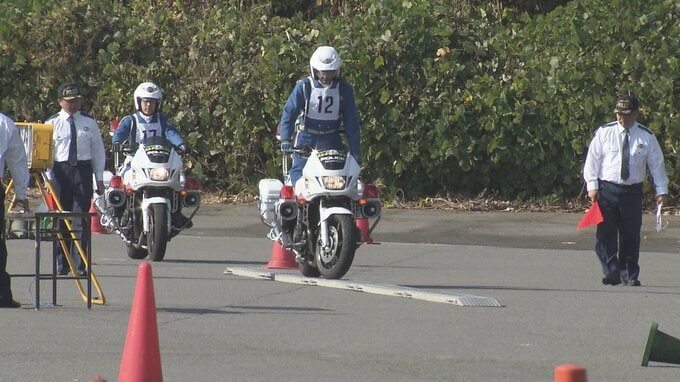 白バイ隊員が安全運転技術を競う　大分　|　大分のニュース｜OBS NEWS｜大分放送