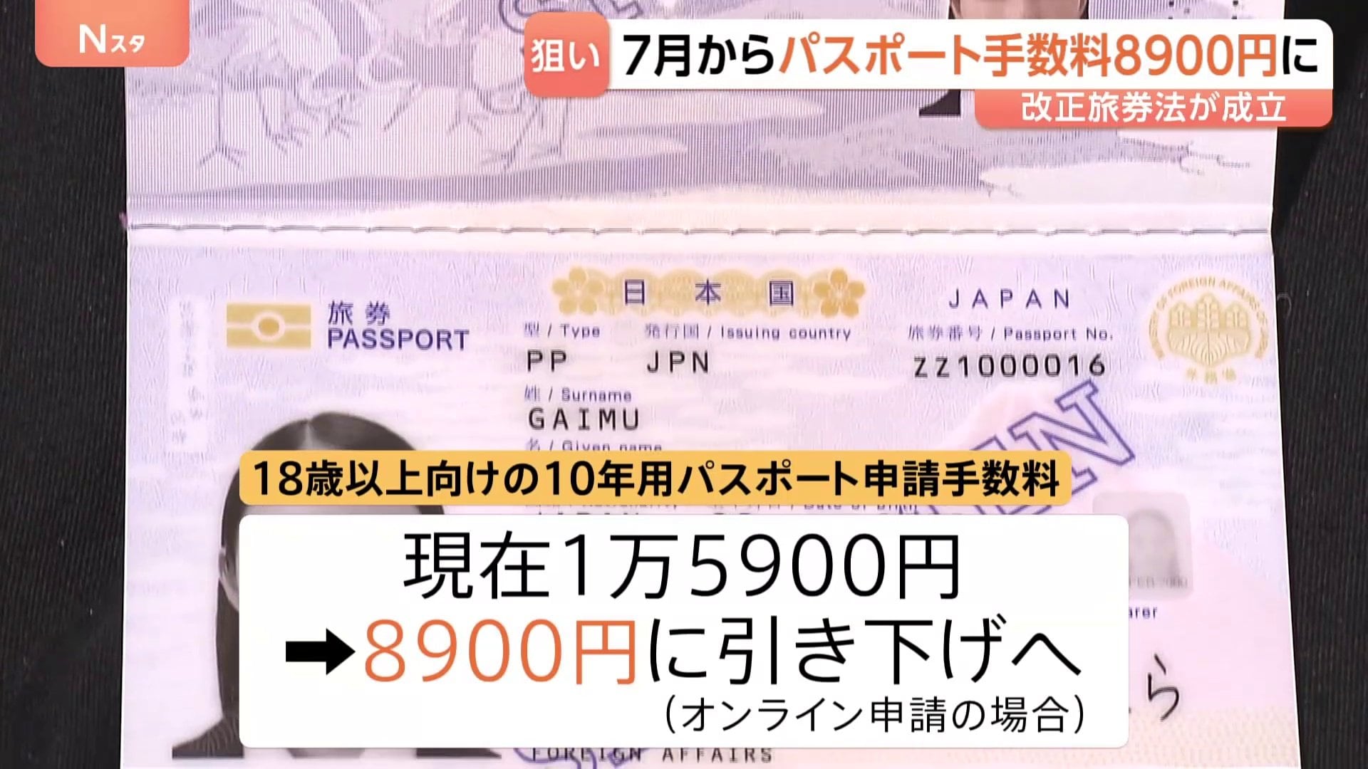 パスポート申請手数料7月から大幅引き下げへ 他国に比べて日本人の保有