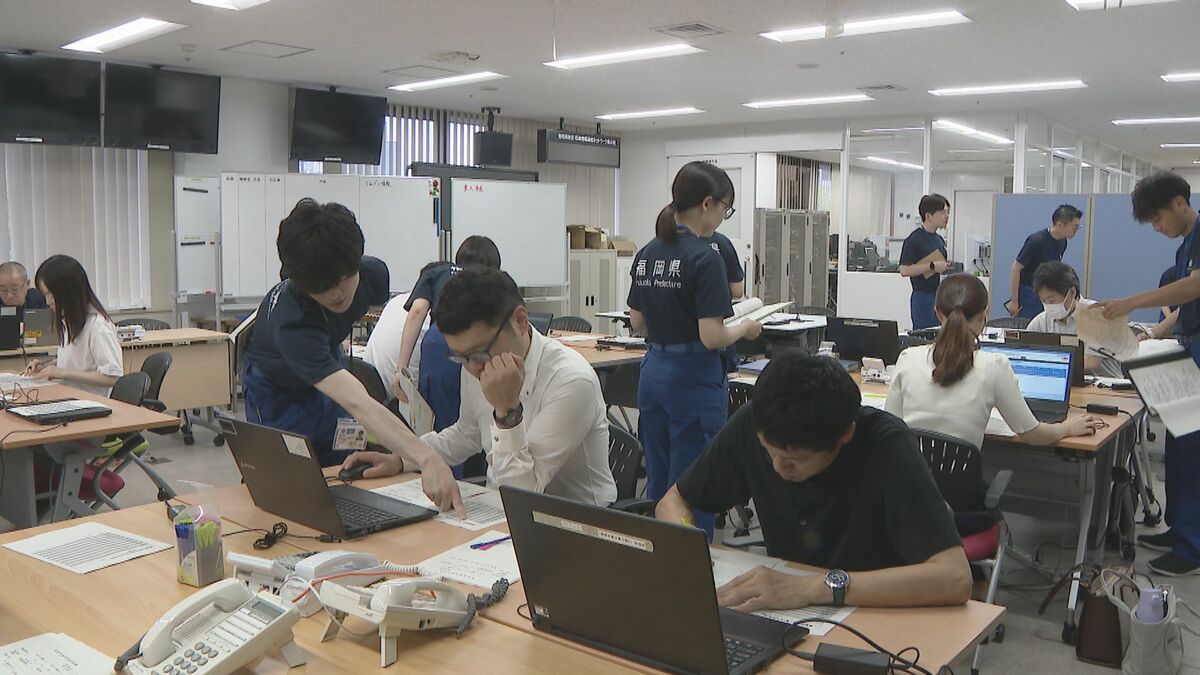 抜き打ちの呼び出し訓練 福岡県庁の「緊急初動班」約70人の職員に通知