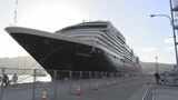 オランダの客船「ウエステルダム」が宮古港に初寄港 児童の太鼓で歓迎 乗客は浄土ヶ浜や龍泉洞へ 岩手|TBS NEWS DIG