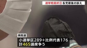 衆議院選挙あす投開票　各党の党首や候補者らが最後の訴え　超短期決戦の選挙戦最終日|TBS NEWS DIG
