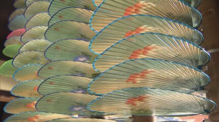 みずうちわ4枚鵜飼の絵柄