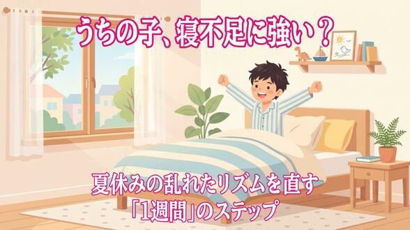 夏休みの夜更かし・朝寝坊は大丈夫?小児科医が教える子どもの生活リズムの戻し方 | 長崎のニュース | 天気 | NBC長崎放送