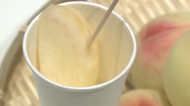 岡山市が大阪・関西万博で旬の「白桃」など食の魅力をPR　1日200食限定で試食も　7月29日まで開催【岡山】|TBS NEWS DIG
