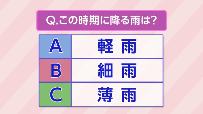 二十四節季ではもうじき『穀雨』春に少しだけ降る雨を何という？軽い・細い・薄い?? 農作物の順調な生育にもつながる“大切な雨”|TBS NEWS DIG