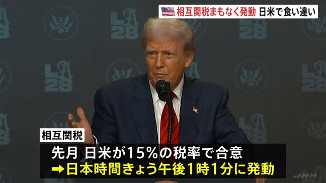 トランプ関税まもなく発動 日本は15％　日米で認識の食い違いも “合意の曖昧さ”から隔たり広がる|TBS NEWS DIG