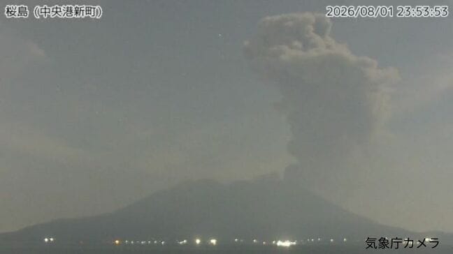 桜島で爆発と連続噴火　噴煙最高2800ｍ　大きな噴石8号目まで飛散【きょうの降灰予報】鹿児島|TBS NEWS DIG