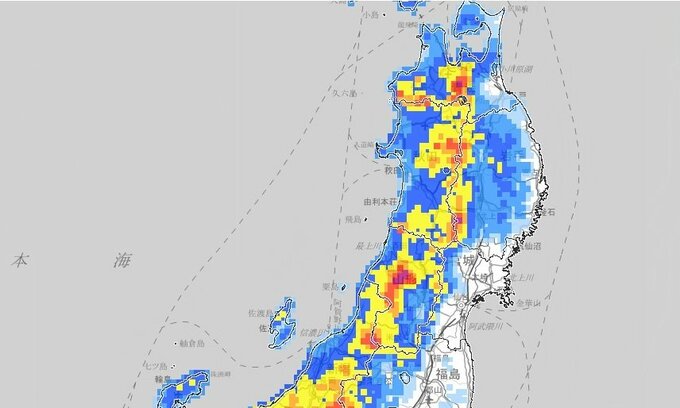 【大雪情報】東北地方は大雪の峠は越えるも冬型の気圧配置が続く　2日昼前から夜遅くにかけて竜巻などの激しい突風や落雷に注意　【雨と雪のシミュレーション】　|　富山のニュース｜天気・防災｜チューリップテレビ