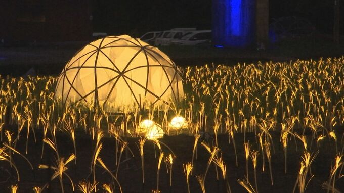 旧JR三江線「天空の駅」にあたたかな灯り　15年目の「INAKAイルミ」にぎわう　トロッコ車両夜間運転も　|　BSSニュース | BSS山陰放送