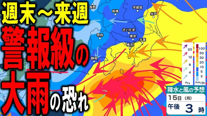 【大雨情報】週末14日（日）～来週15日（月）頃にかけて東日本・西日本の太平洋側や沖縄・奄美で「警報級の大雨」の恐れも　梅雨前線+低気圧の影響で日本どうなる？　雨・風シミュレーションや気象庁情報あり|TBS NEWS DIG