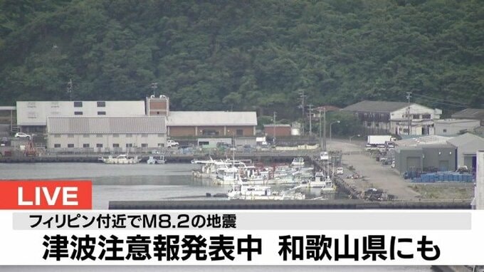 【津波情報】津波の観測情報　和歌山・串本町袋港での観測最大：8日午後2時12分に「0.2m」  14:38時点|TBS NEWS DIG