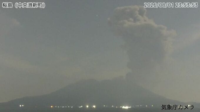 桜島で爆発と連続噴火　噴煙最高2800ｍ　大きな噴石8号目まで飛散【きょうの降灰予報】鹿児島|TBS NEWS DIG