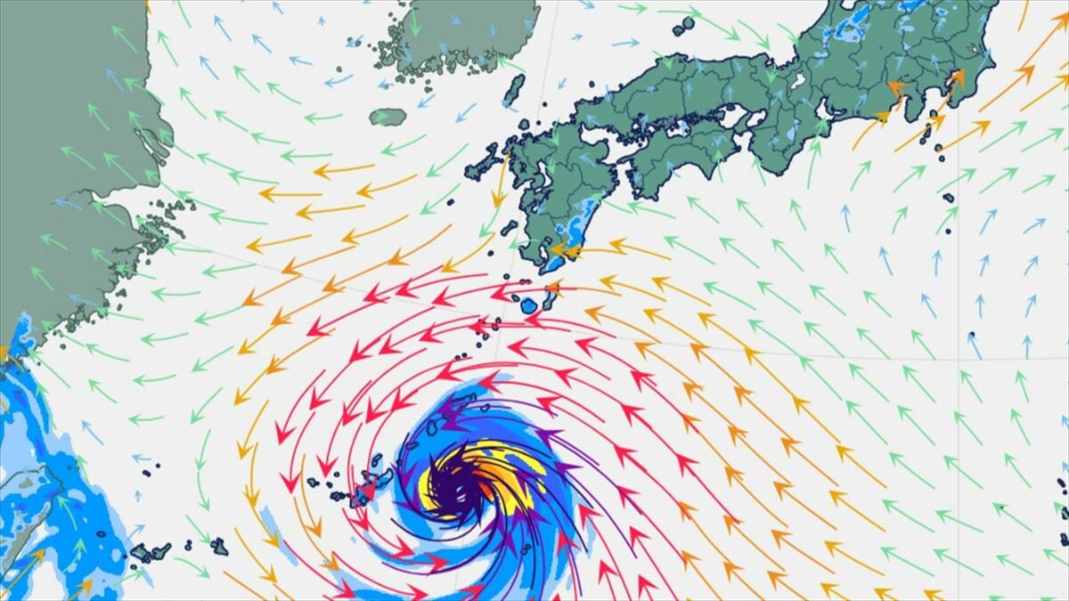 【台風情報】台風18号　26日にかけ強い勢力で沖縄本島や奄美に接近する見込み　26日6時までの24時間降水量は奄美で250ミリ予想【進路予想・雨と風のシミュレーション】