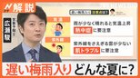 「遅い梅雨入り」は雨の短期集中型と記録的猛暑の可能性 熱中症と肌トラブルにも要注意【Nスタ解説】|TBS NEWS DIG