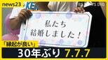 「令和7年7月7日」暑い暑い…いや熱い熱い日本列島 「縁起が良い」スリーセブンで結婚ラッシュ【news23】|TBS NEWS DIG