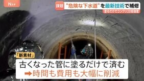 「いつ陥没してもおかしくない」下水道管の老朽化に“新素材” 塗るとコンクリートの20倍以上の強度に　民間の最新技術で修繕へ|TBS NEWS DIG