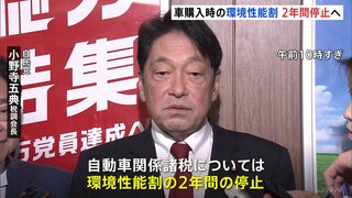 自動車購入時に課税の「環境性能割」2年間停止の方針固める　EVには重量に応じて課税の新たな仕組みも| TBS CROSS DIG with Bloomberg