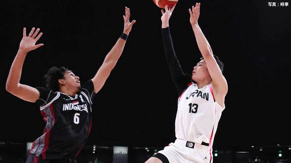 バスケ男子日本代表が白星スタート!インドネシアを高精度の3Pで圧倒 津屋一球は2Qに4連続成功【アジア大会】|TBS NEWS DIG