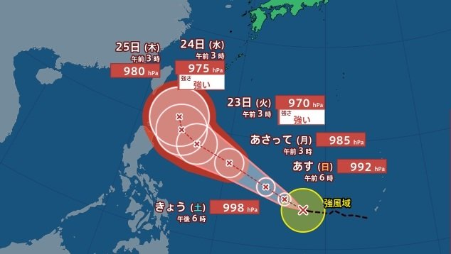 【台風情報】台風7号・メ―カラーが発生　フィリピン東を1時間に約30キロの速さで西へ　今後はどこへ？【雨と風のシミュレーション】　|　富山のニュース｜天気・防災｜チューリップテレビ
