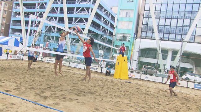 大分市中心部に“砂浜”出現　デフビーチバレー国際親善大会|TBS NEWS DIG