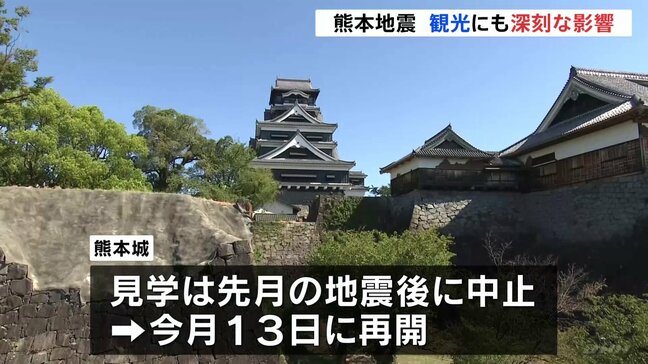 「ちょっとでも応援になれば」熊本城の来場者半減・予約キャンセル20億円で観光に深刻な影響 政府は「九州応援割」実施で調整へ 熊本地震|TBS NEWS DIG