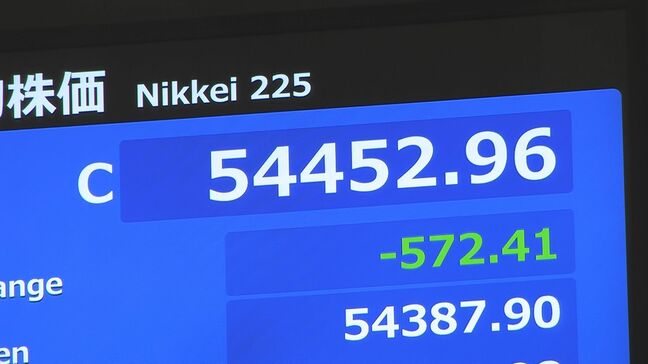 日経平均3日ぶりの反落 12日終値5万4452円(572円↓) 市場関係者「しばらく原油先物価格をにらみながらの展開続く」|TBS NEWS DIG