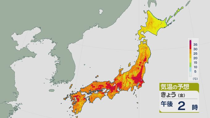 強い日差し照り付け　暑さは季節外れの所も【気温シミュレーション】引き続き熱中症に警戒　|　富山のニュース｜天気・防災｜チューリップテレビ