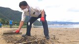 台風の流木など45リットルのごみ袋、28袋分集まる スズキ自販大分がビーチで清掃活動 | 大分のニュース|OBS NEWS|大分放送
