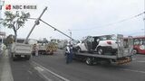 【長崎】諫早市で支柱を倒す事故 道路をふさぎ最大でおよそ1.5キロの渋滞 | 長崎のニュース | 天気 | NBC長崎放送