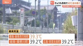 「つらい…この先どうなっちゃうの…」40℃に迫る危険な暑さ&nbsp;あすも広域で猛暑日の見込み|TBS NEWS DIG