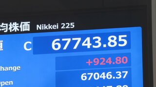 【速報】日経平均株価、900円余り値上がりで4日ぶり上昇　一時は1600円超上昇　AI半導体関連で買い戻しが優勢　中東情勢緊迫化懸念は限定的| TBS CROSS DIG with Bloomberg