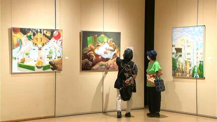 多様な表現を楽しんで」鹿児島二紀展 油絵など22人それぞれの価値観