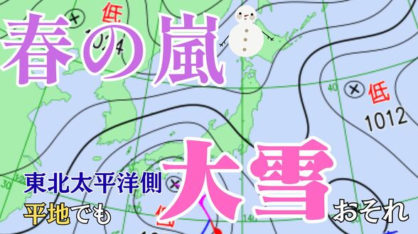【大雪情報】東北太平洋側 4日夕方までに最大40cm降雪か　平地でも大雪のおそれ　気温低下で“警報級”大雪の可能性も【雨と風のシミュレーション】　|　富山のニュース｜天気・防災｜チューリップテレビ