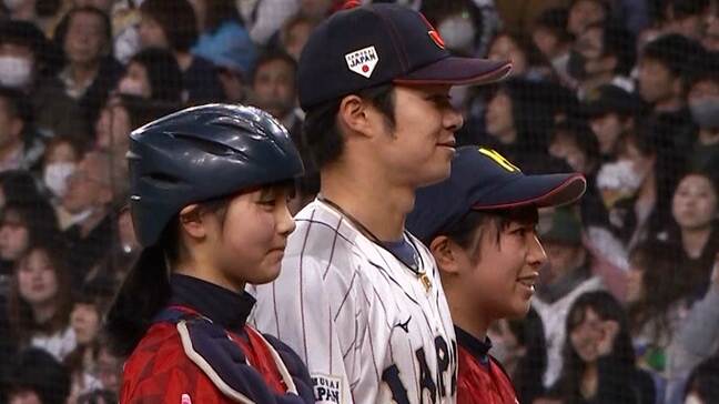 侍ジャパン戦始球式に能登半島地震被災の小学生バッテリー「また楽しい野球出来る日常に戻れるよって思い込んでいます」|TBS NEWS DIG