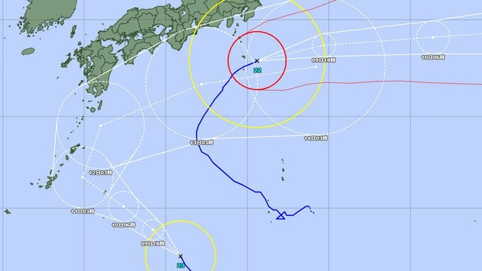 【台風情報】台風22号はきょういっぱい最大瞬間風速70メートルを維持　台風23号は沖縄方面に向かい、その後日本列島に接近…今後の進路と勢力を詳しく　気象庁発表データで見る|TBS NEWS DIG