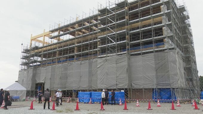 国内初　大規模木造建築でありながら 環境省の省エネ基準ＺＥＢに適合　鳥取県米子市で構造見学会開催|TBS NEWS DIG