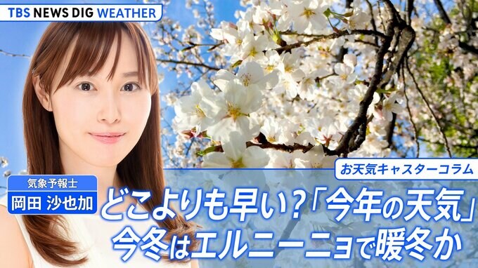 どこよりも早い？今年の天気　今冬はエルニーニョで暖冬か【岡田沙也加のお天気コラム】|TBS NEWS DIG