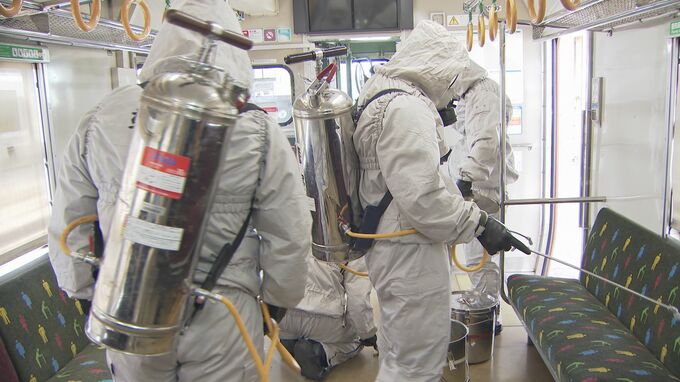列車内で化学兵器使用を想定し訓練　万が一に備え連携確認　山口・周南　|　山口のニュース・天気・防災｜tys NEWS｜ｔｙｓテレビ山口