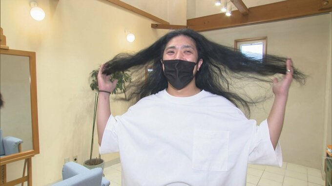 髪を3年間伸ばし続けた男性　「ヘアドネーション」で断髪　|　BSSニュース | BSS山陰放送
