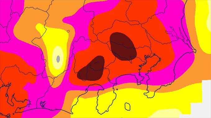 【関東甲信】28日昼前にかけ　雷を伴った激しい雨や非常に激しい雨の降る所が　寒気などの影響　大気が非常に不安定　【雨と風のシミュレーション・発雷確率】　|　山梨のニュース | ＵＴＹテレビ山梨