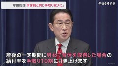 岸田総理 育休取得“手取り全額給付” 時短勤務の場合も給付へ| TBS CROSS DIG with Bloomberg